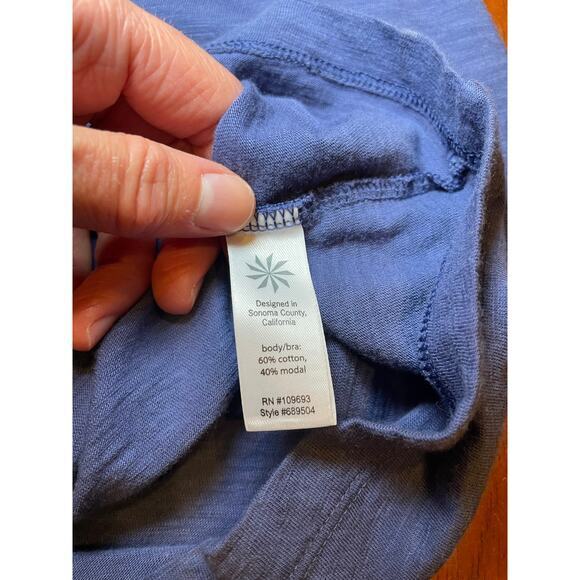 Athleta Dress Women Medium Dress Sundress Heathered Blue High Neck Strappy Knit - Picture 7 of 7